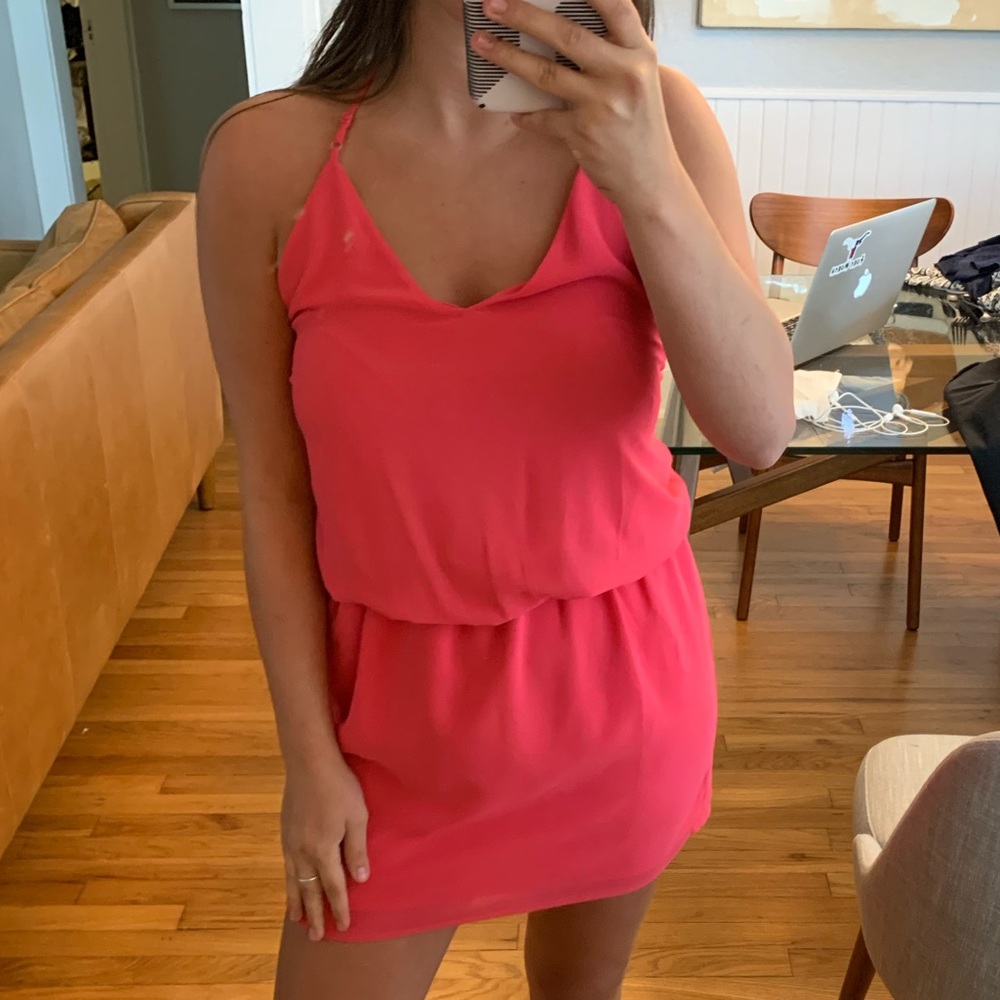 Pink mini dress